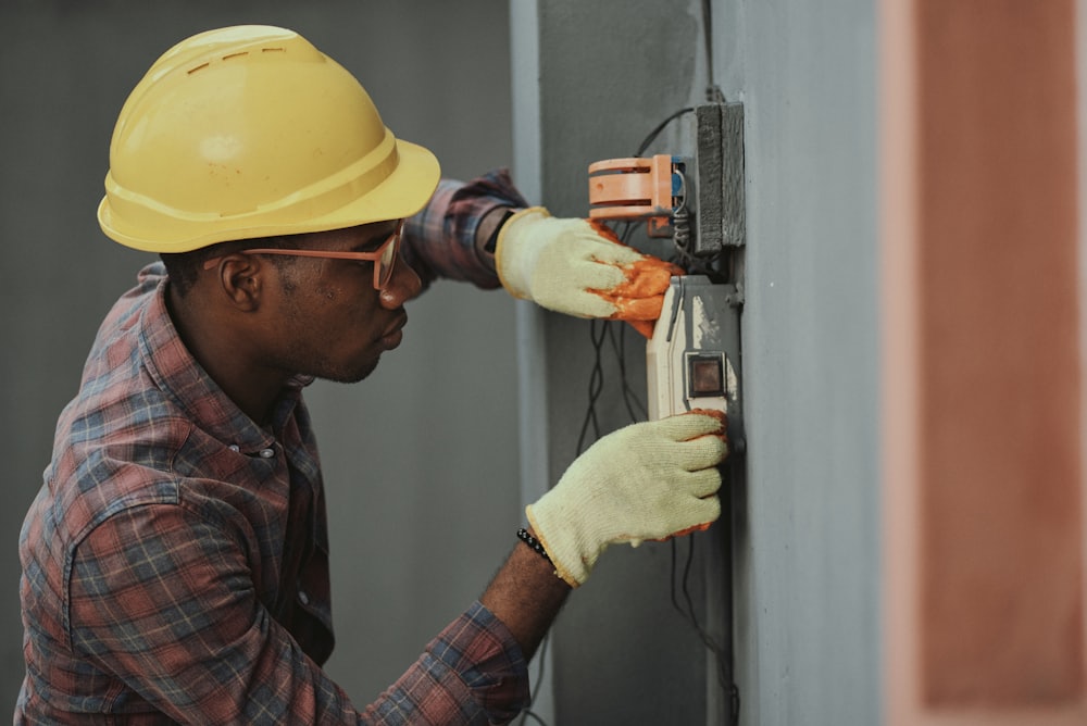 Building services plant room with HVAC and electrical distribution equipment
